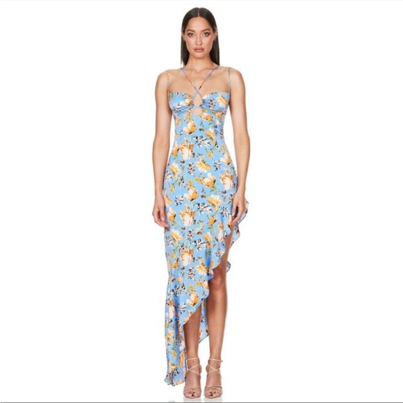 Nookie Simone Frill Maxi Blue Women's Size XS - Picture 3 of 14